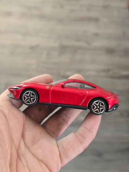 1:43 Bburago Ferrari Roma - Red (Uncarded - New) - Kinder Logs