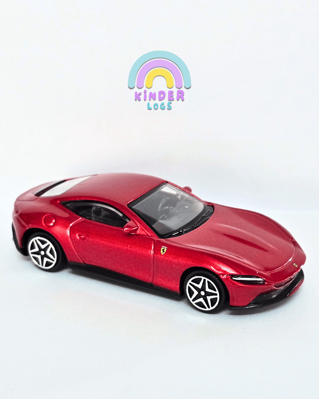 1:43 Bburago Ferrari Roma - Red (Uncarded - New) - Kinder Logs