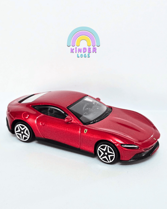 1:43 Bburago Ferrari Roma - Red (Uncarded - New) - Kinder Logs