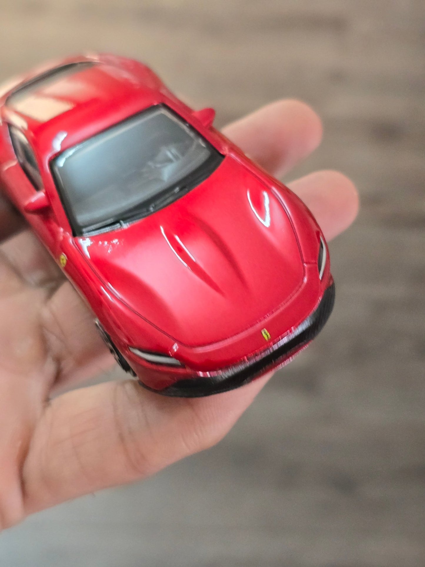 1:43 Bburago Ferrari Roma - Red (Uncarded - New) - Kinder Logs