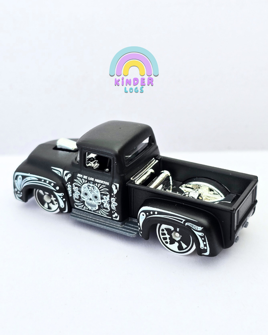 Hot Wheels Custom 1956 Ford Truck - Matte Black (Uncarded - New)