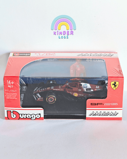 1:64 Bburago Ferrari F1 Racing SF-25 Lewis Hamilton 44 (Sealed Box) - Kinder Logs