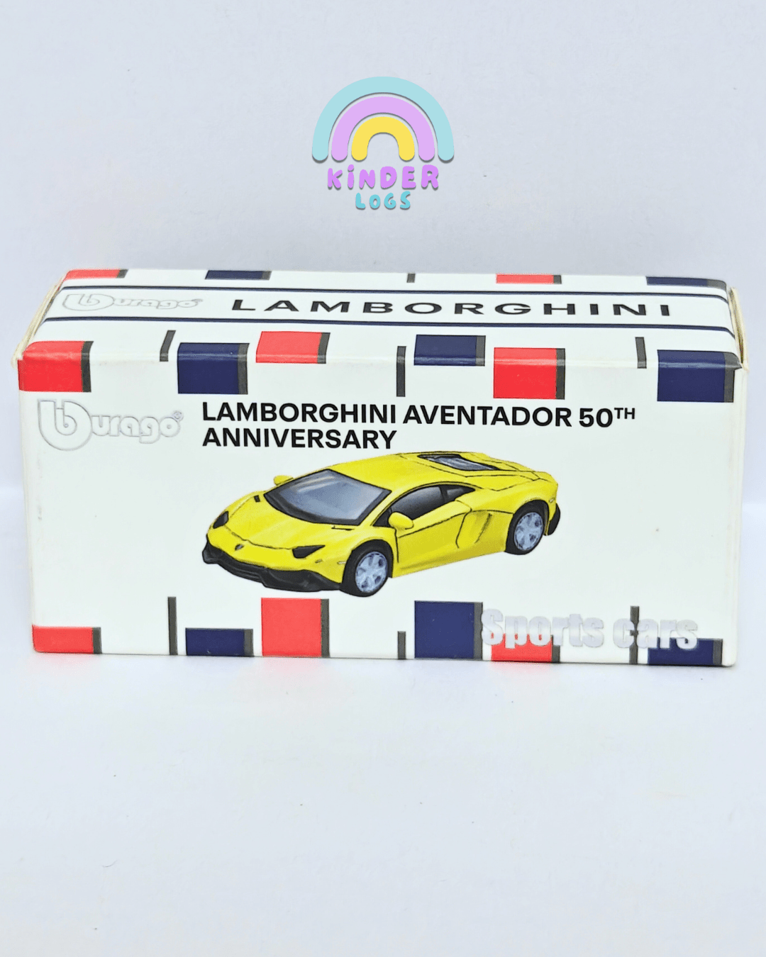 1:64 Lamborghini Aventador 50th Anniversary - Yellow (Imported) - Kinder Logs