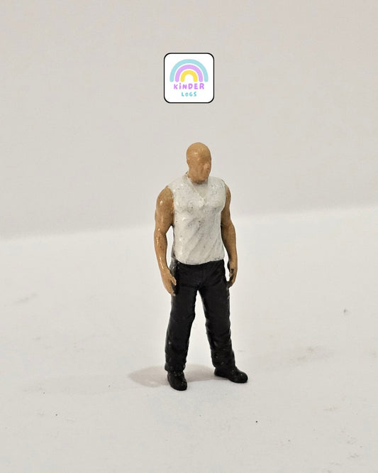 1:64 Vin Diesel Figurine For Diorama (Used) - Car Not Included - Kinder Logs