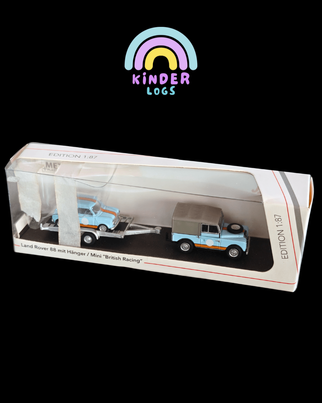1:87 Schuco Land Rover 88 + Mini Cooper (Gulf Oil Livery) - Kinder Logs