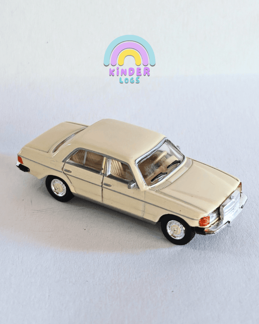 1:87 Schuco Mercedes - Benz W123 Sedan - Beige (Uncarded) - Kinder Logs