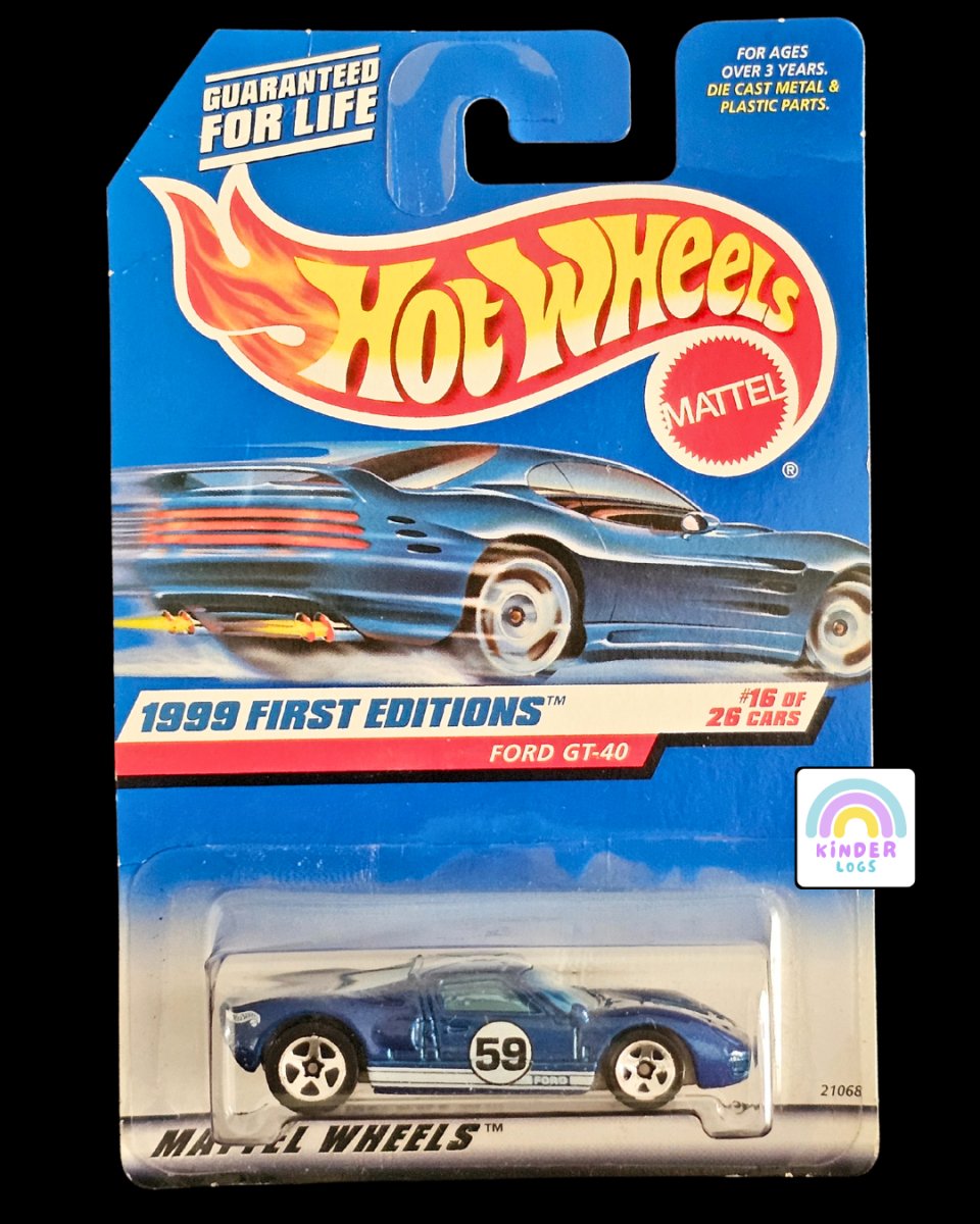 1999 First Editions Hot Wheels Ford GT40 - Kinder Logs