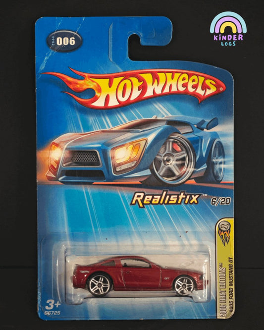 2005 First Editions Hot Wheels Ford Mustang GT (Realistix) - Kinder Logs