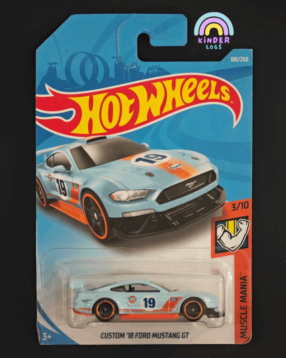 2018 Hot Wheels Custom Ford Mustang GT - Kinder Logs