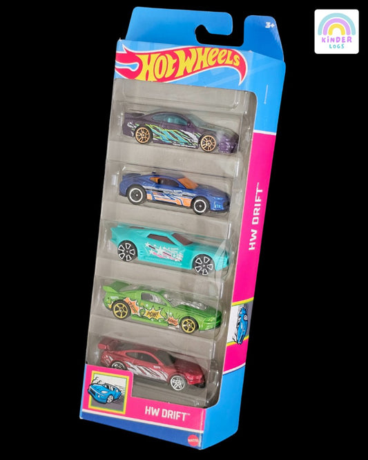 2024 Hot Wheels Drift 5 Cars Pack - Kinder Logs