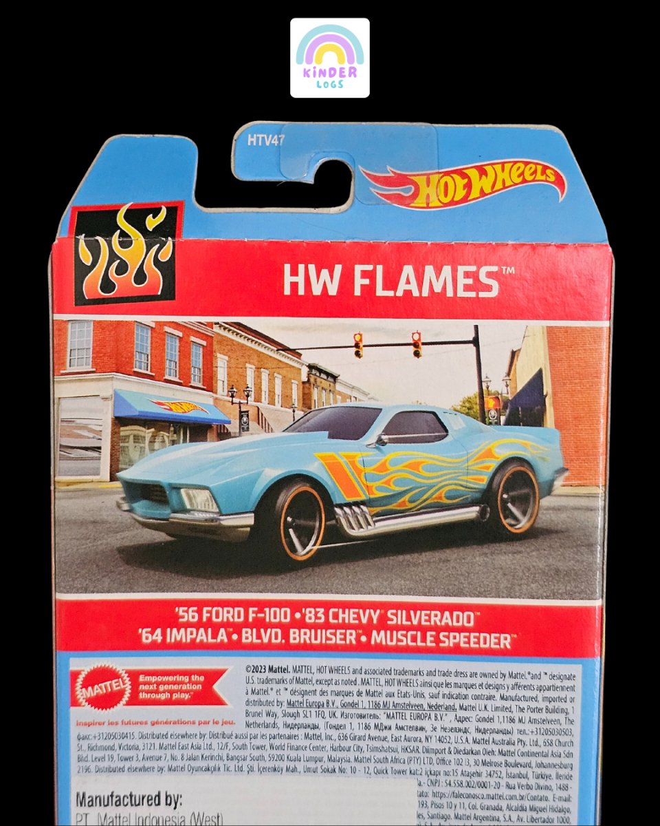 2024 Hot Wheels Flames 5 Cars Pack - Kinder Logs