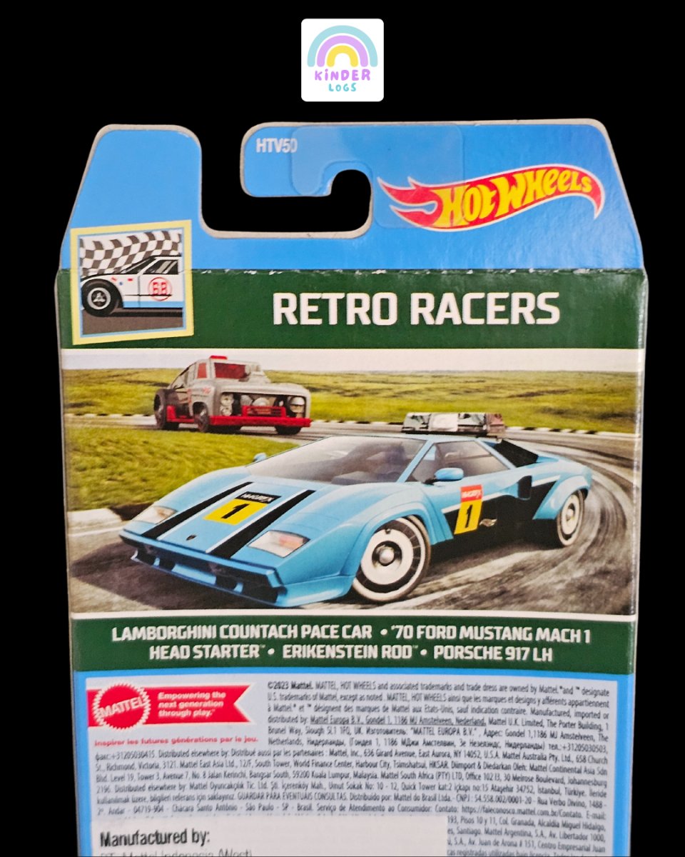 2024 Hot Wheels Retro Racers 5 Cars Pack - Kinder Logs