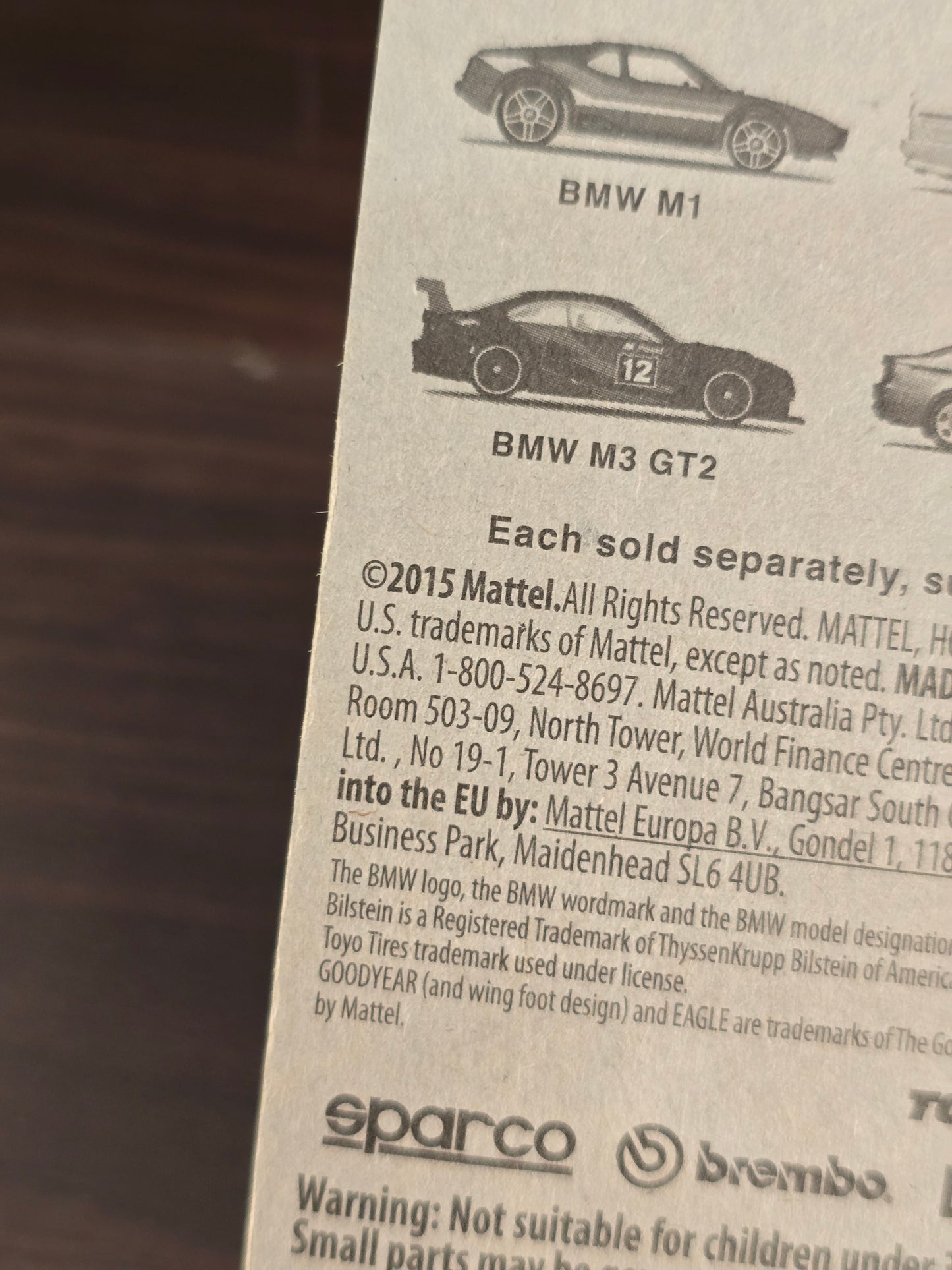 Hot Wheels BMW E36 M3 Race (2015 Imported Card)