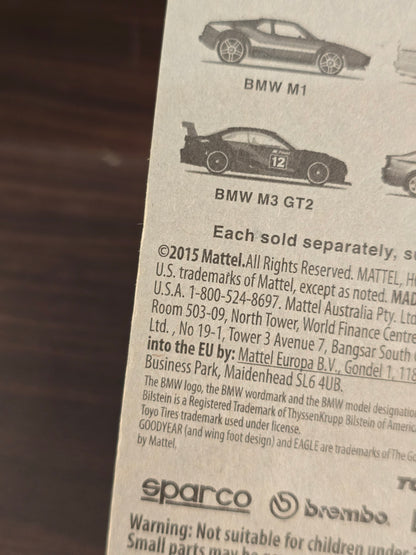 Hot Wheels BMW E36 M3 Race (2015 Imported Card)