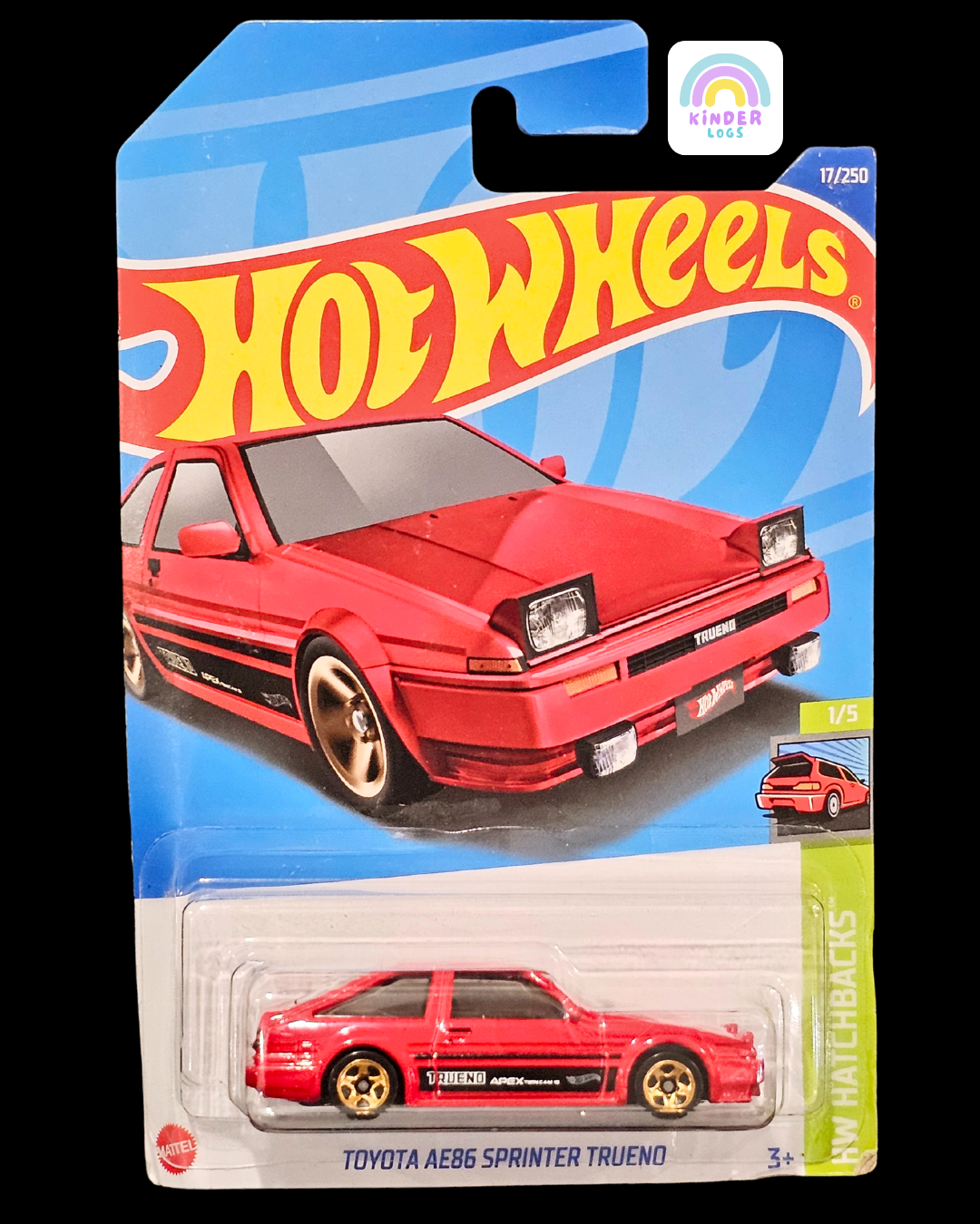 Hot Wheels Toyota AE86 Sprinter Trueno – Kinder Logs