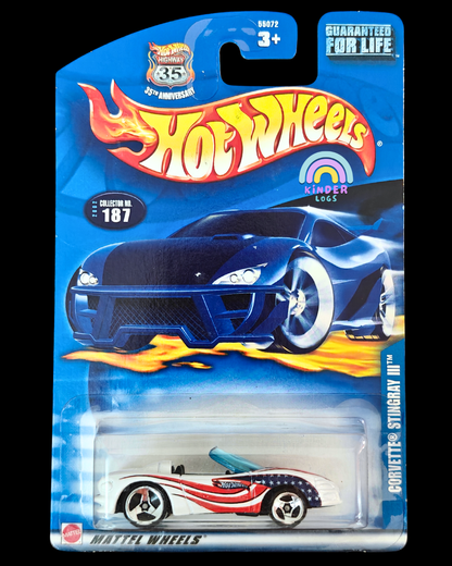 35th Anniversary Hot Wheels Corvette Stingray III (Imported) - Kinder Logs