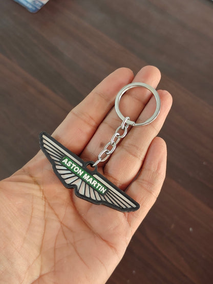 3D - Printed Aston Martin Logo Key Chain - Kinder Logs