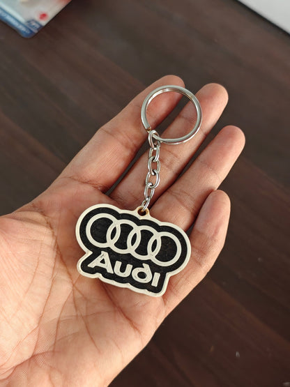 3D - Printed Audi Logo Key Chain - Kinder Logs