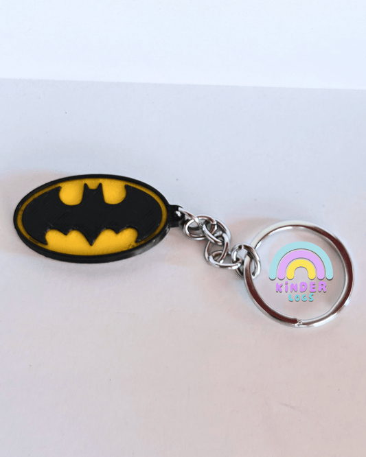 3D-Printed Batman Logo Key Chain - Kinder Logs