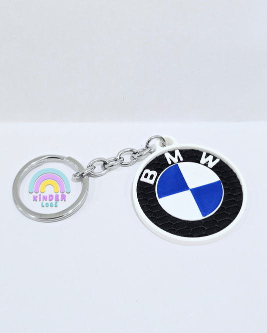 3D - Printed BMW Logo Key Chain - Kinder Logs