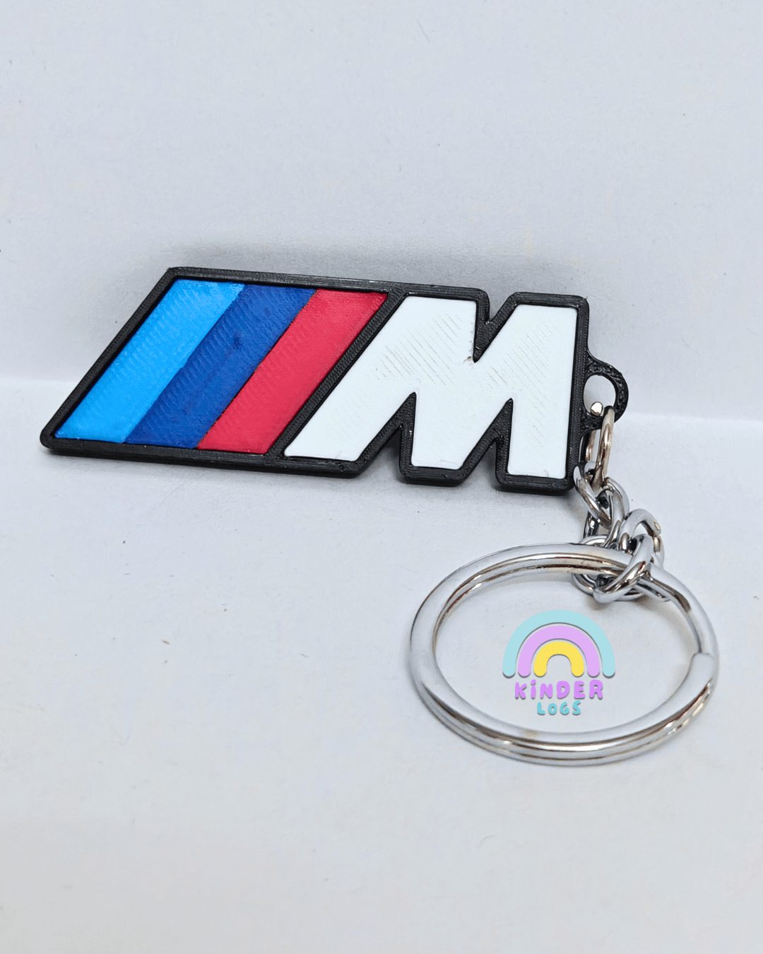 3D - Printed BMW M Logo Key Chain - Kinder Logs