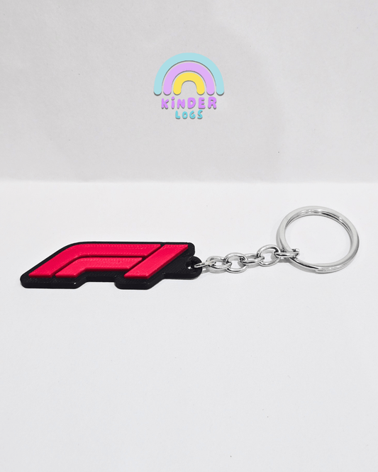3D - Printed F1 Logo Key Chain - Kinder Logs