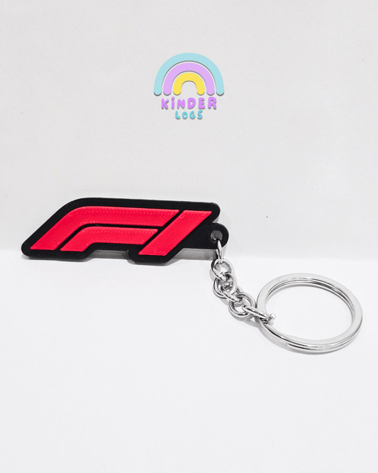 3D - Printed F1 Logo Key Chain - Kinder Logs