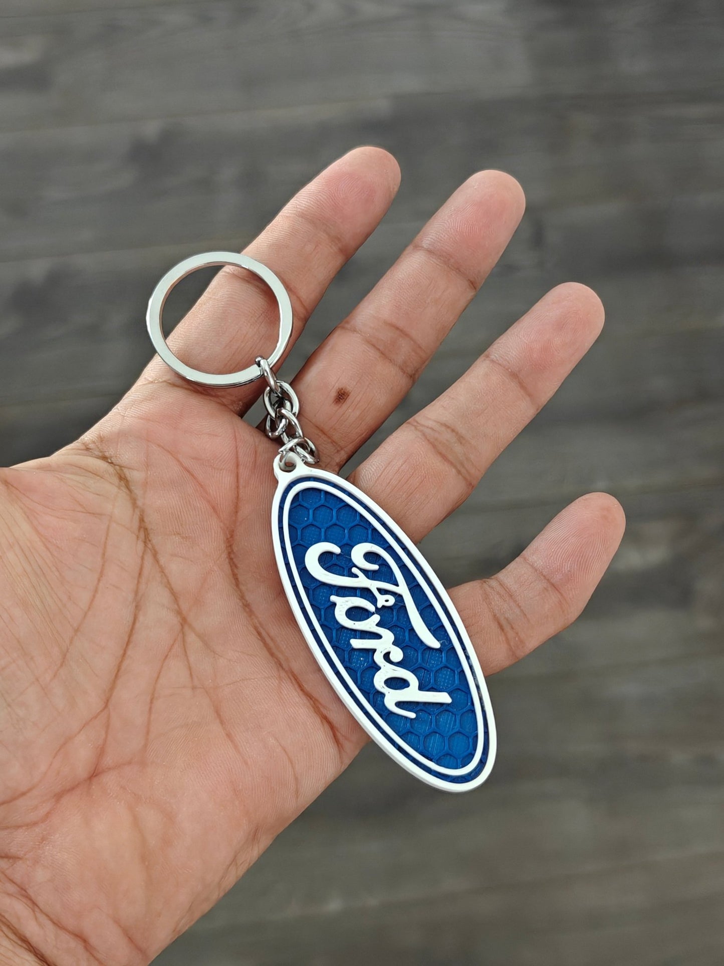 3D - Printed Ford Logo Key Chain - Kinder Logs