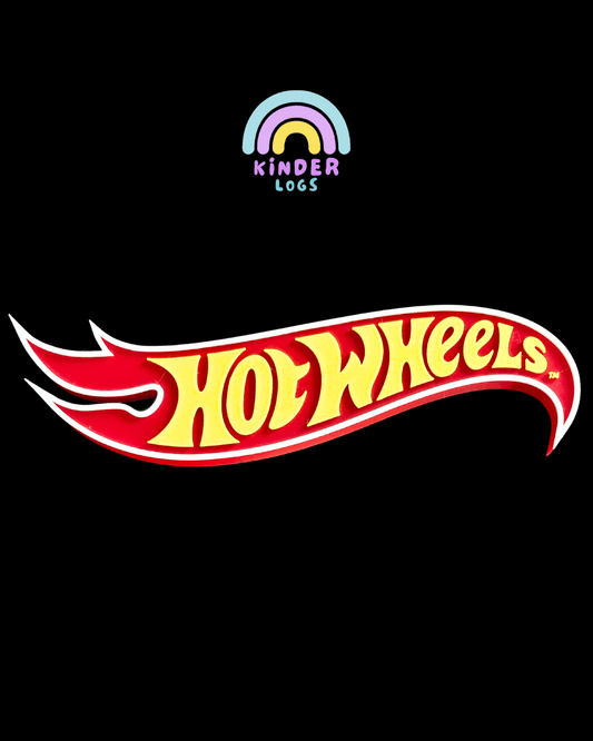 3D - Printed Hot Wheels Logo (11 - Inch in Size) - Kinder Logs