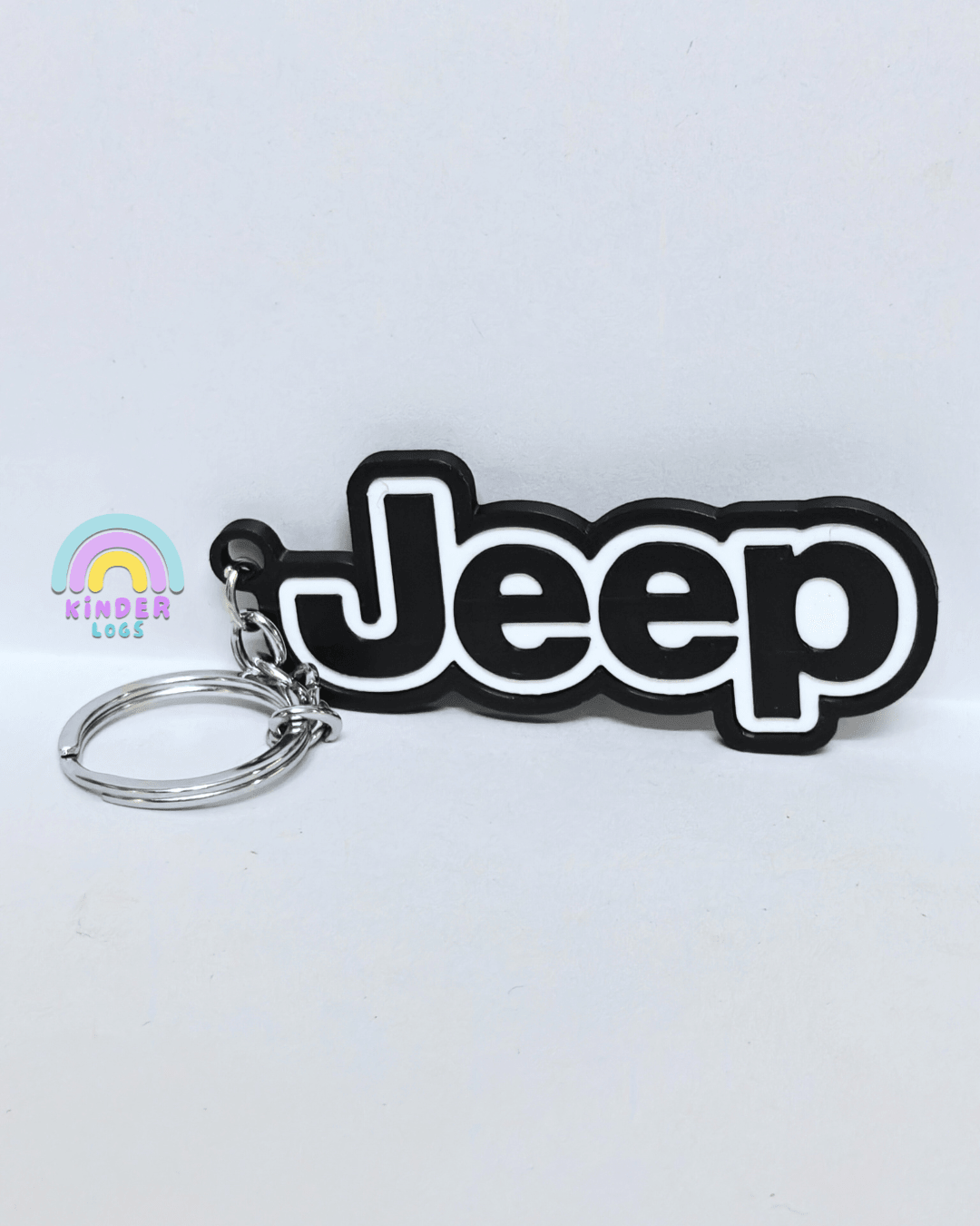 3D - Printed Jeep Logo Key Chain - Kinder Logs