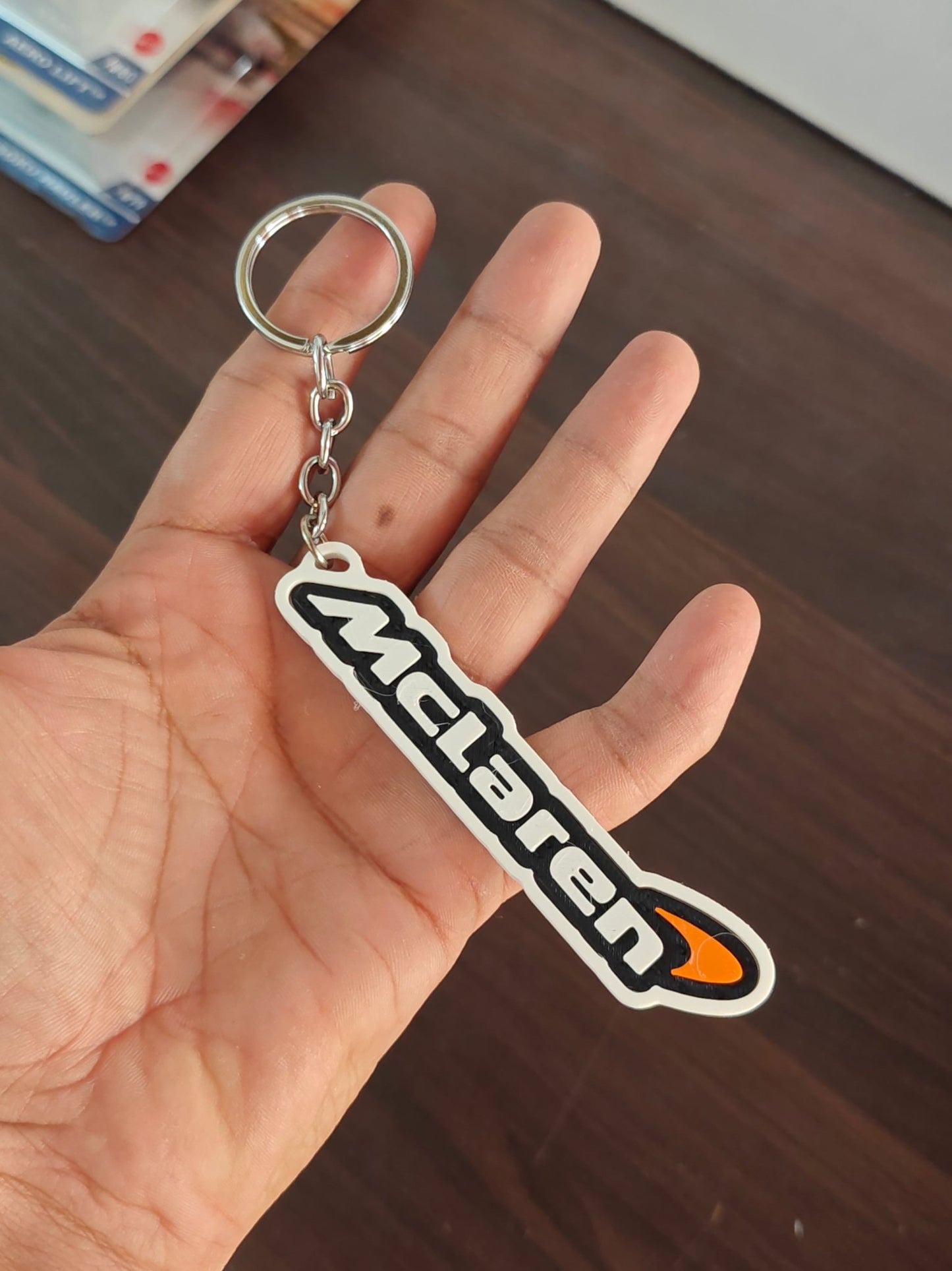 3D - Printed McLaren Logo Key Chain - Kinder Logs