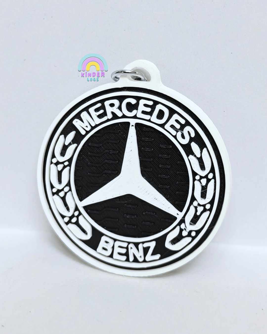 3D - Printed Mercedes - Benz Logo Key Chain - Kinder Logs