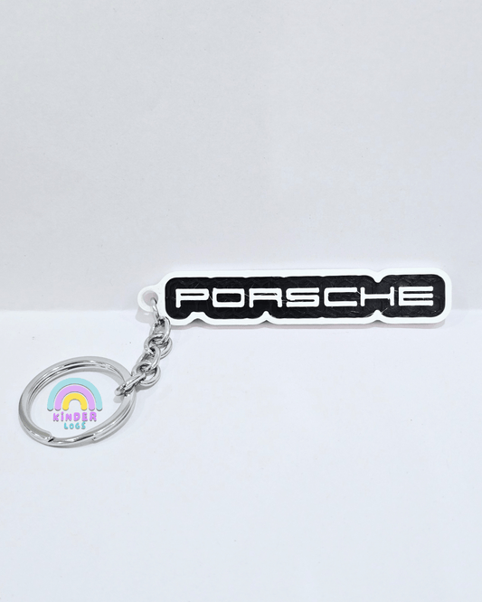 3D - Printed Porsche Logo Key Chain - Kinder Logs