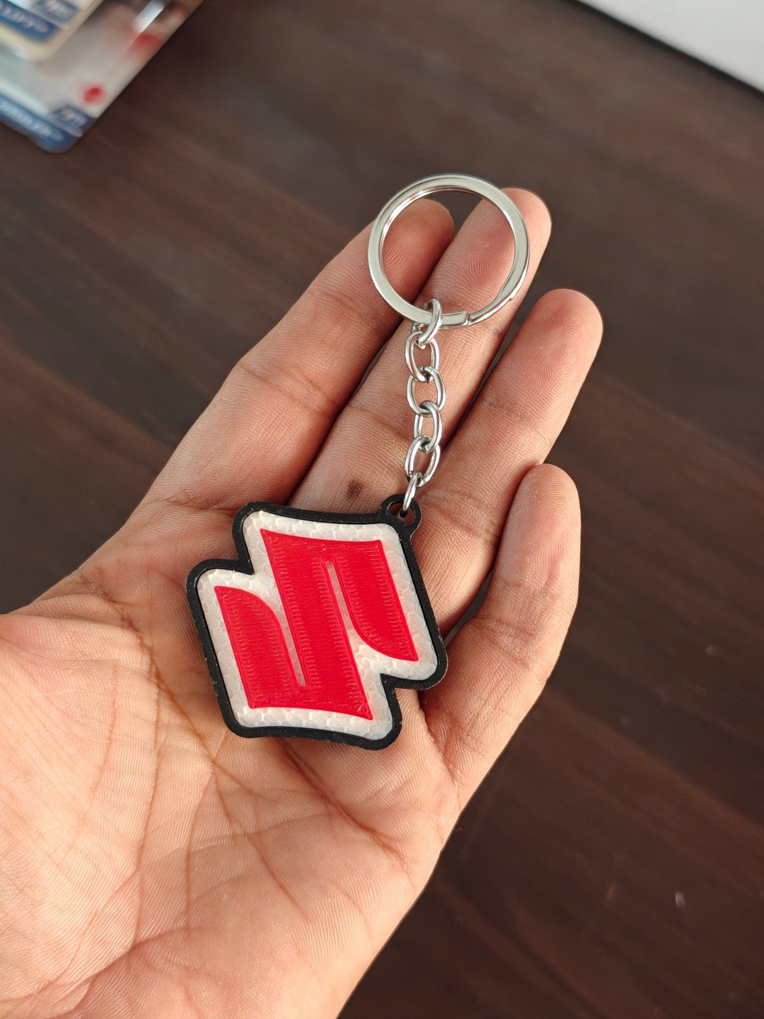 3D - Printed Suzuki Logo Key Chain - Kinder Logs