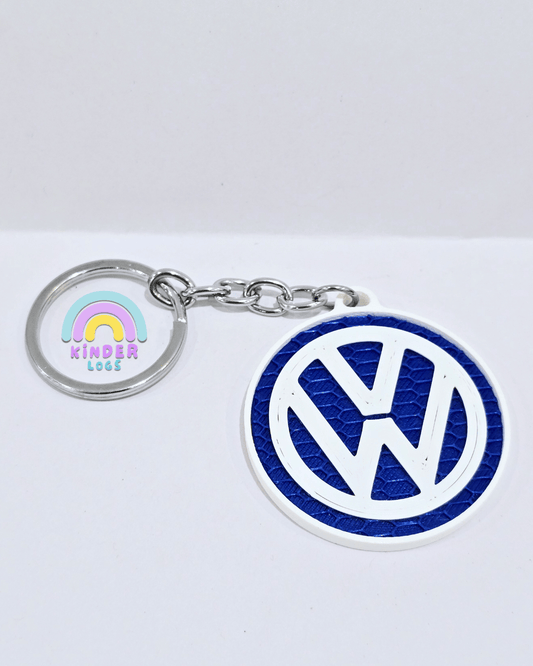 3D - Printed Volkswagen VW Logo Key Chain - Kinder Logs