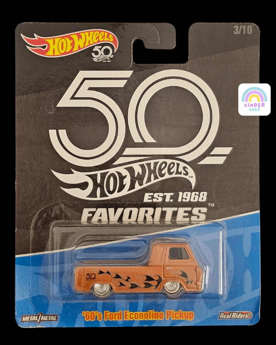 50th Anniversary Hot Wheels 1960 Ford Econoline Pickup - Kinder Logs
