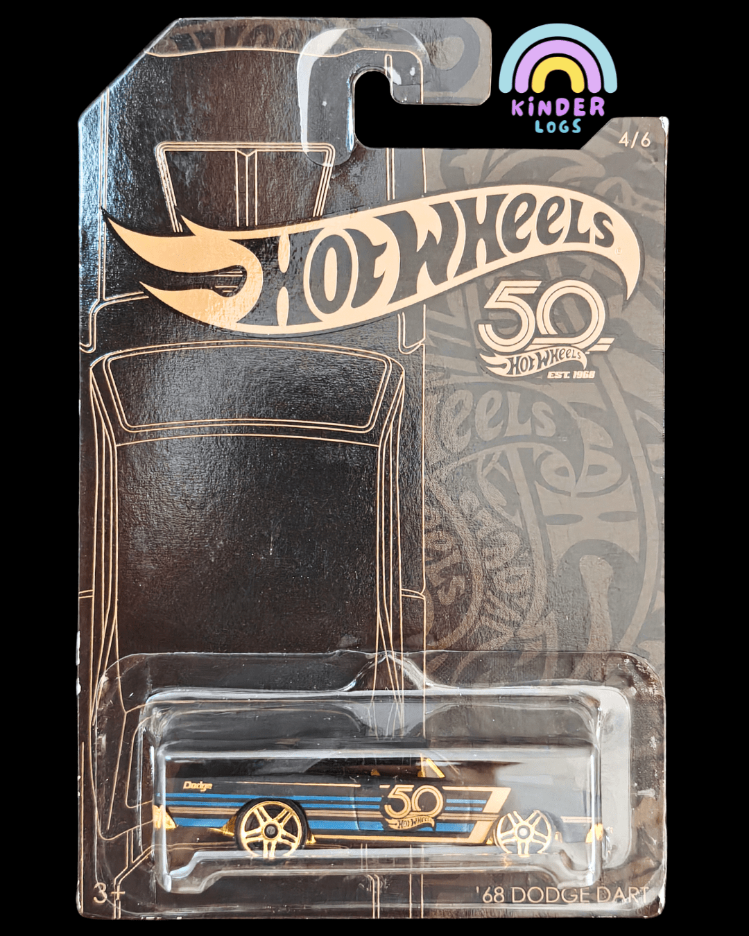 50th Anniversary Hot Wheels 1968 Dodge Dart (Imported) - Kinder Logs