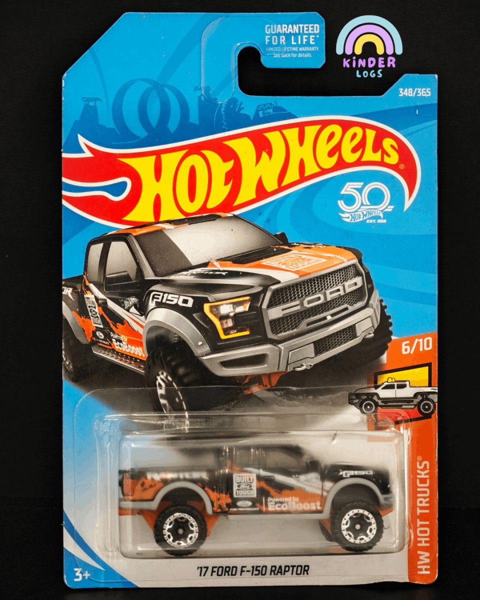 50th Anniversary Hot Wheels 2017 Ford F150 Raptor - Kinder Logs