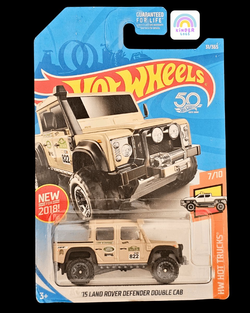50th Anniversary Hot Wheels Land Rover Defender Double Cab - Kinder Logs