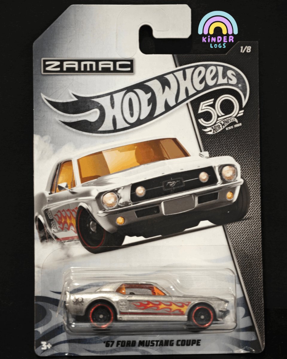 50th Anniversary Hot Wheels Zamac 1967 Ford Mustang Coupe - Kinder Logs
