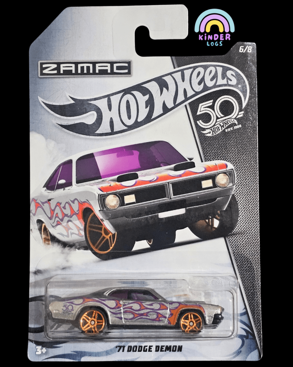 50th Anniversary Hot Wheels Zamac 1971 Dodge Demon - Kinder Logs