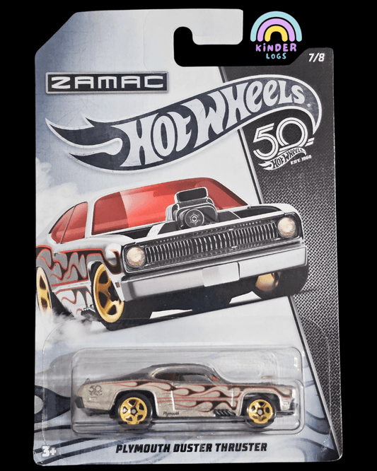 50th Anniversary Hot Wheels Zamac Plymouth Duster Thruster - Kinder Logs