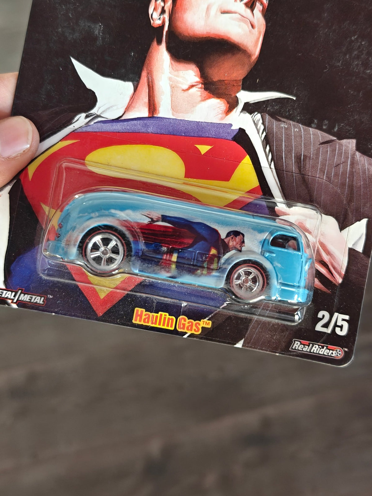 50th Anniversary Premium Hot Wheels Haulin' Gas - DC Superman (Imported) - Kinder Logs