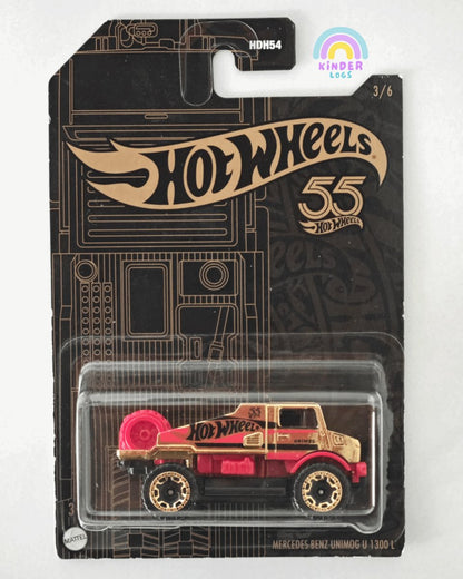 55th Anniversary Hot Wheels Mercedes - Benz UNIMOG 1300L - Kinder Logs