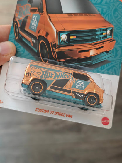 56th Anniversary Hot Wheels Custom 1977 Dodge Van (CHASE 2023) - Kinder Logs