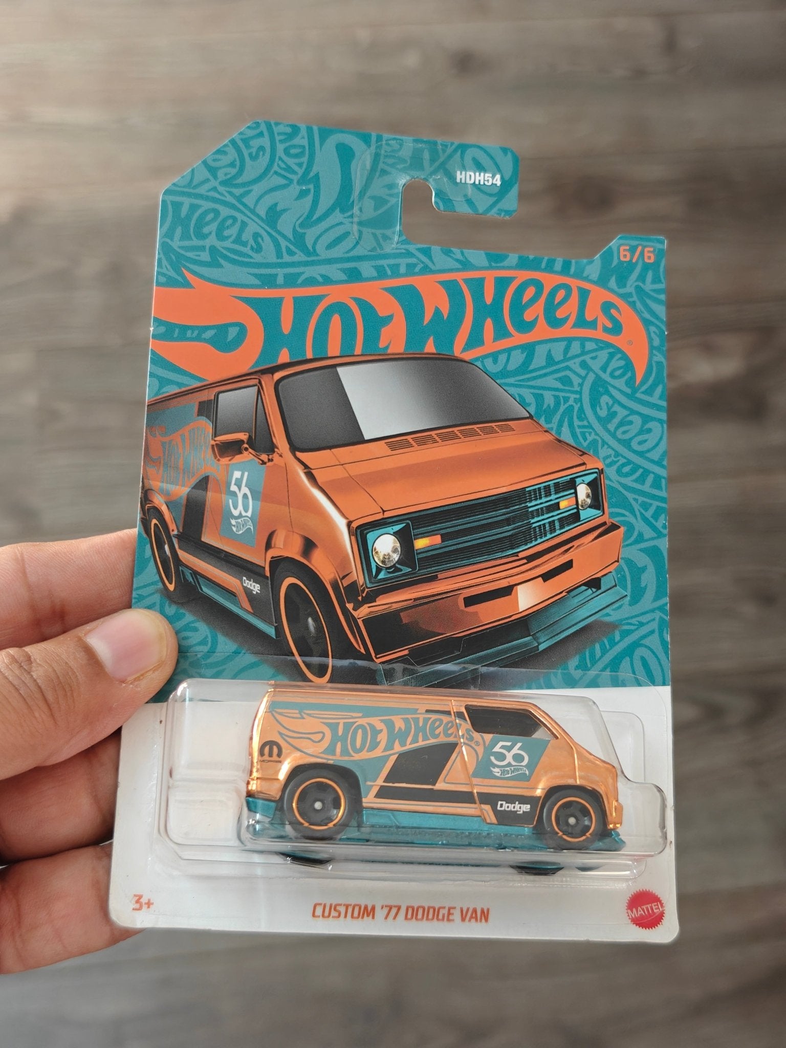 56th Anniversary Hot Wheels Custom 1977 Dodge Van (CHASE 2023) - Kinder Logs