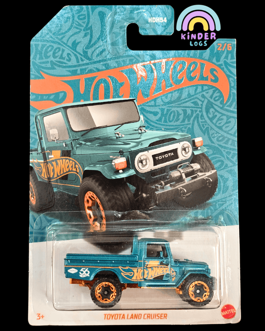 56th Anniversary Hot Wheels Toyota Land Cruiser (2023 Imported Card) - Kinder Logs