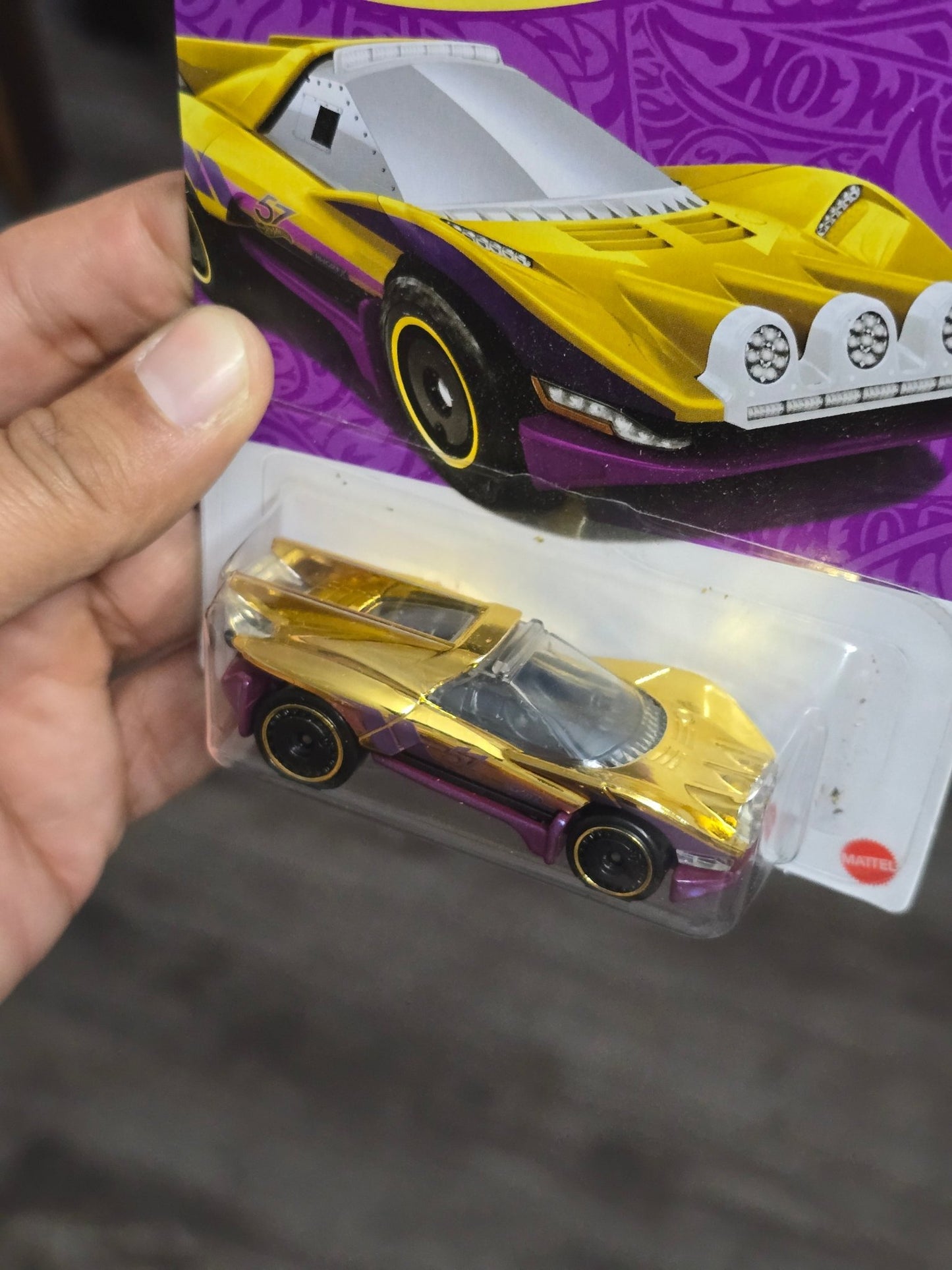 57th Anniversary 'CHASE' Hot Wheels Rally Speciale (Carded) - Kinder Logs