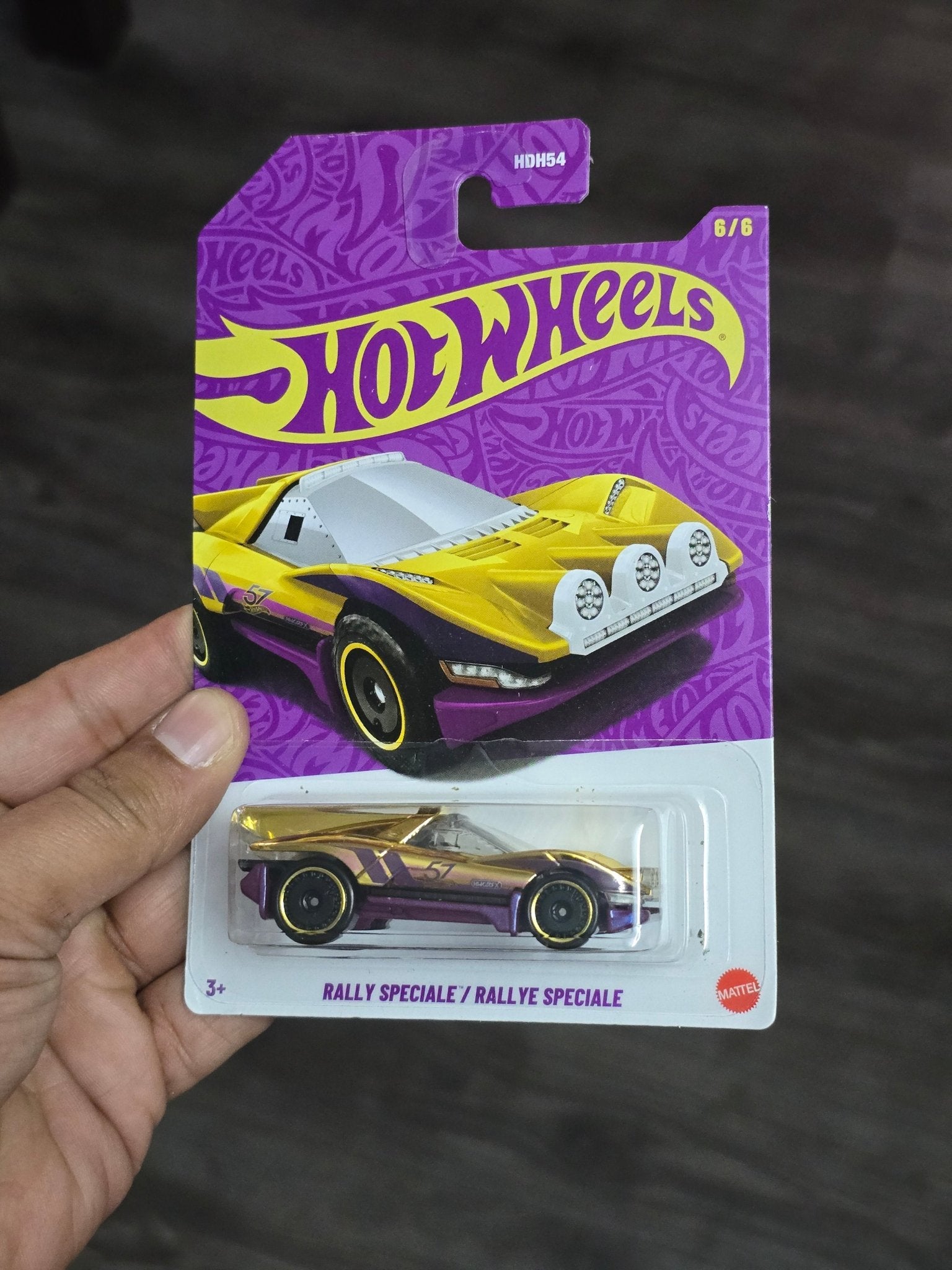 57th Anniversary 'CHASE' Hot Wheels Rally Speciale (Carded) - Kinder Logs