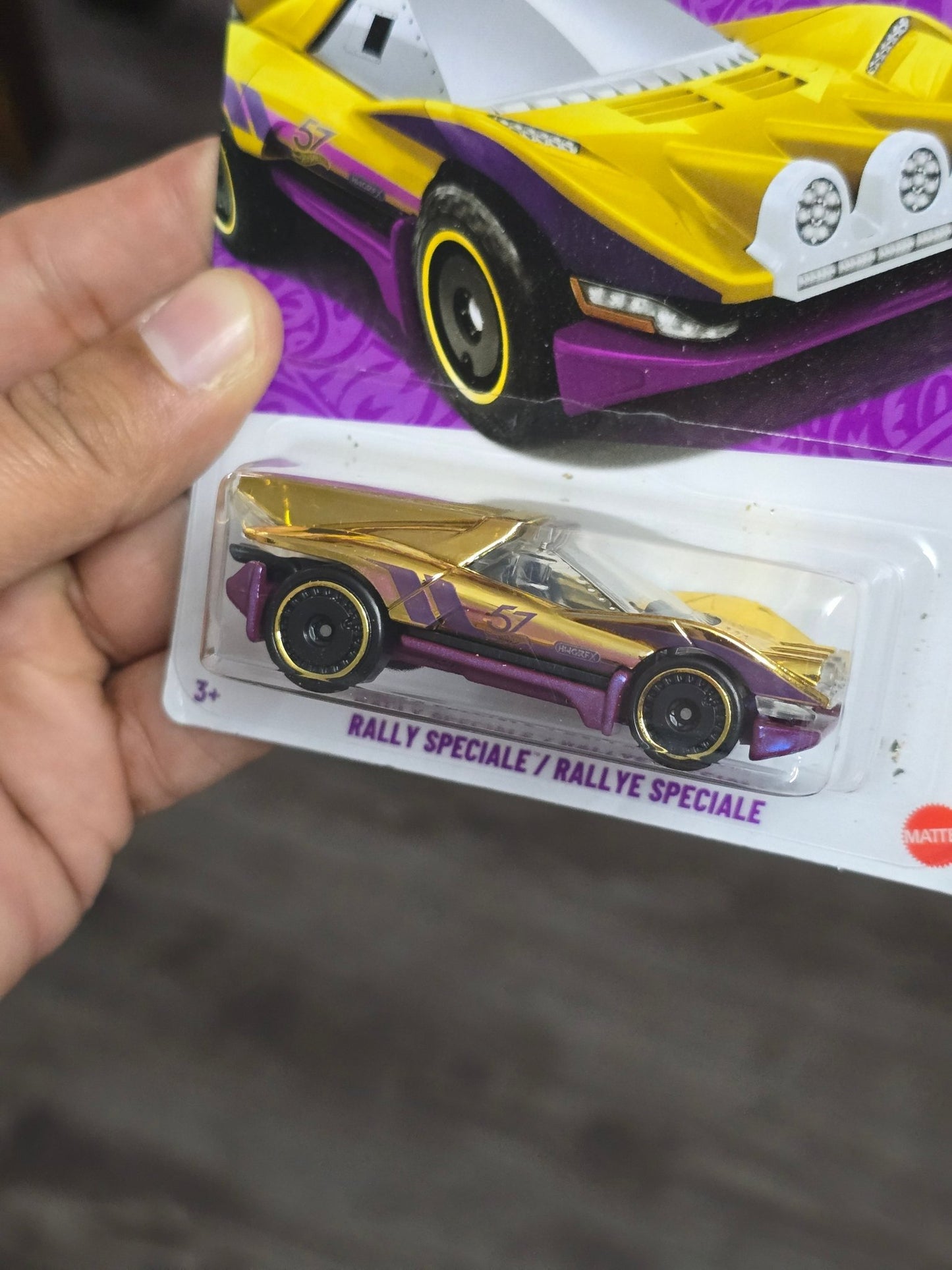 57th Anniversary 'CHASE' Hot Wheels Rally Speciale (Carded) - Kinder Logs